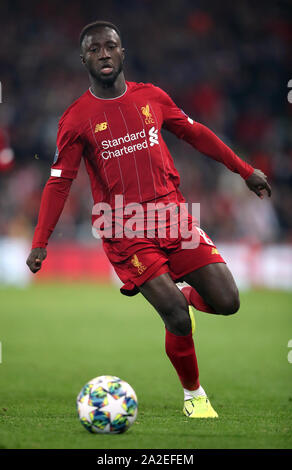 Liverpool's Naby Keita during the UEFA Champions League Group E match at Anfield, Liverpool. Stock Photo