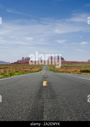 The Road Leading to Monument Valley Stock Photo