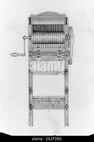 This drawing of Eli Whitney's cotton gin patent, filed on March 14 ...