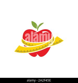 Apple vector illustration design icon logo template Stock Vector