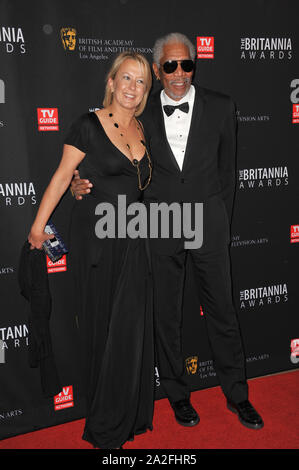 LOS ANGELES, CA. November 30, 2011: Morgan Freeman & Sarah Cairns at the 2011 BAFTA/LA Britannia Awards at the Beverly Hilton Hotel. © 2011 Paul Smith / Featureflash Stock Photo