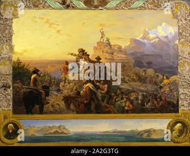 Emanuel Gottlieb Leutze - Westward the Course of Empire Takes Its Way (mural study, U.S. Capitol) - Stock Photo