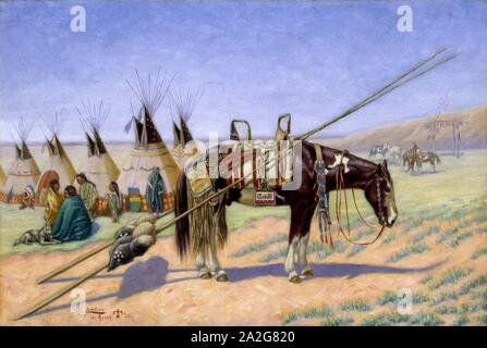 Emil W. Lenders - Indians in Camp at 101 Ranch Stock Photo