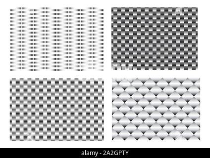 Seamless 3D weave metal pattern for texture, vector art Stock Vector