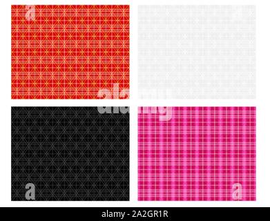 Seamless modern Thai plaid pattern, vector art Stock Vector