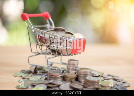 Shopping Online Concept: Mini Shopping Stock Photo