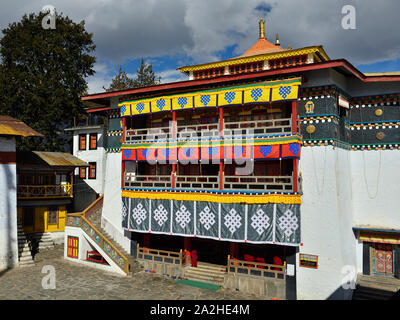 Tawang, Arunachal Pradesh, India, front door to the Buddhist temple in Tawang Monastery Stock Photo