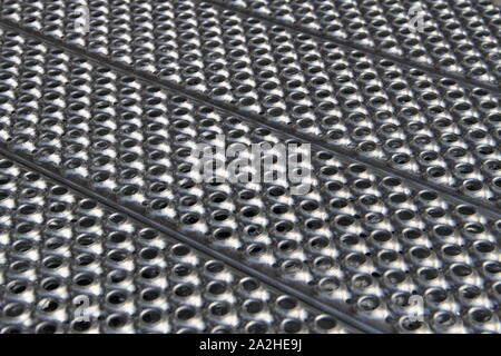 Galvanized perforated sheet as background Stock Photo