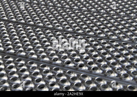 Galvanized perforated sheet as background Stock Photo