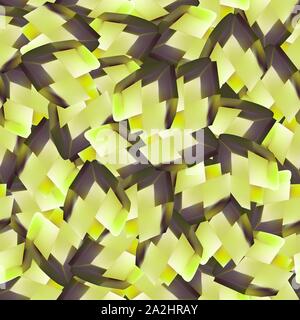 Yellow diamond shape. Seamless pattern background. Vector illustration. Stock Vector