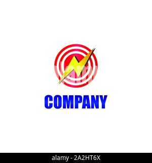 Circle energy and electricity Logo Concept, Electrical Power Logo Design Template Stock Vector