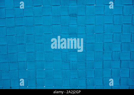 Blue checkered fabric texture Stock Photo