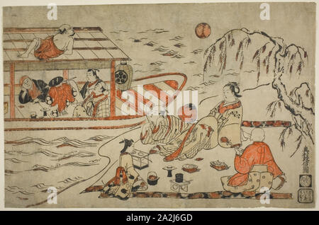 Cooling Off On A Summer Evening C 1715 Okumura Masanobu Japanese 1686 1764 Artist Okumura Masanobu Origin Japan Date 1710 1715 Medium Stock Photo Alamy