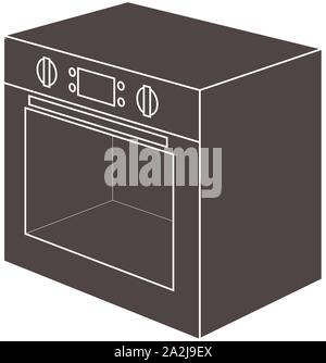 Electric oven icon Stock Vector