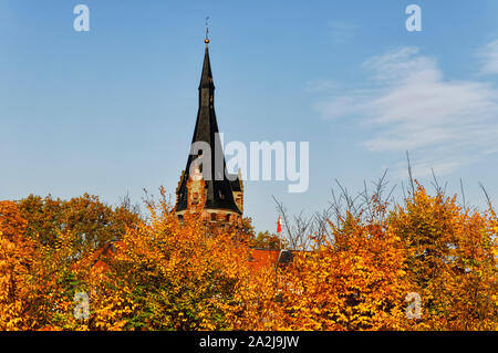 Erbach in the Odenwald region: keep of Erbach Castle, Odenwald District, Hesse, Germany Stock Photo