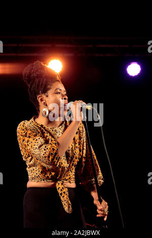 Nikki Hill in live concert, Festival of Thau, Montbazin, Occitanie France Stock Photo