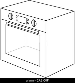 Electric oven icon Stock Vector