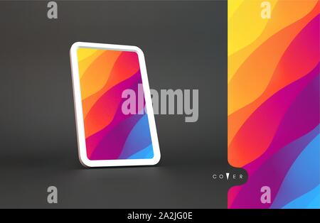 Abstract background with trendy gradients. Vector illustration for mobile phone cover and screen. Stock Vector