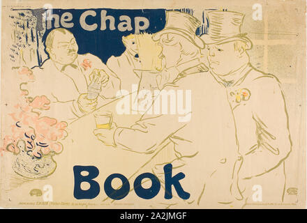 Irish and American Bar, Rue Royale—The Chap Book, 1895, Henri de Toulouse-Lautrec, French, 1864-1901, France, Color lithograph on tan wove paper, 401 × 601 mm (image), 414 × 601 mm (sheet Stock Photo