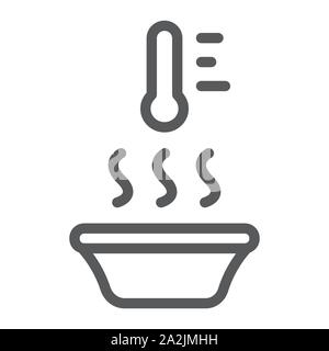 Liquid temperature icon Black line art vector in black and white ...
