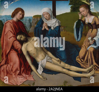 Lamentation over the Body of Christ, c. 1500, Gerard David, Netherlandish, c. 1460–1523, Netherlands, Oil on panel, 55.1 × 62.8 cm (21 1/2 × 24 1/2 in Stock Photo