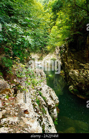 Calore River near Felitto in Cilento National Park, Campania, italy Stock Photo