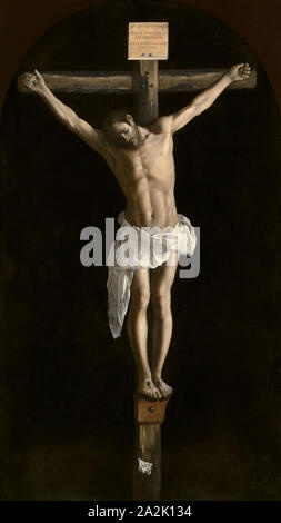 The Crucifixion, 1627, Francisco de Zurbarán, Spanish, 1598–1664, Spain, Oil on canvas, 290.3 × 165.5 cm (114 5/16 × 65 3/16 in Stock Photo