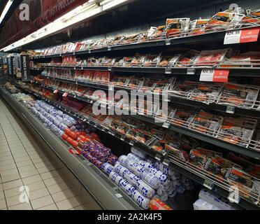 Processed meat aisle in a Pick n Pay supermarket, South Africa Stock Photo