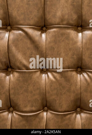Pattern brown leather sofa texture background. Stock Photo
