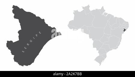 Sergipe State Brazil Stock Vector