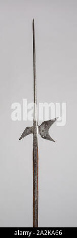 Halberd, 1575, German, Germany, Steel and wood (old oak and modern pine), Blade with socket L. 73 cm (28 3/4 in Stock Photo