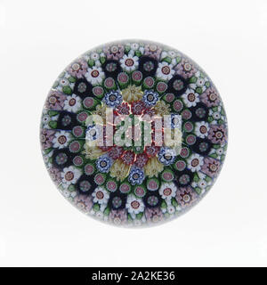 Paperweight, c. 1845–60, Clichy, France, 1837-1885, Clichy, Glass, Diam. 7.6 cm (3 in Stock Photo