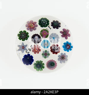 Paperweight, c. 1845/60, Clichy, France, 1837-1885, France, Glass, Diam. 5.1 cm (2 in Stock Photo