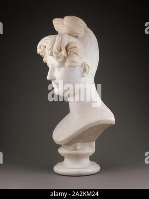 A Portrait of Mademoiselle Jubin, 1829, Pierre Jean David d’Angers, French, 1788-1856, France, Marble, H. 60 cm (23 5/8 in Stock Photo