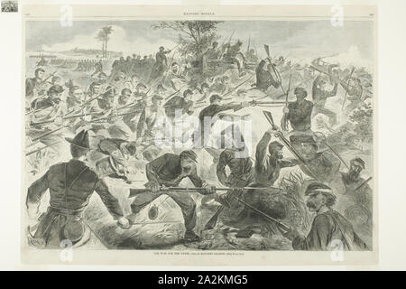 The War for the Union, 1862—A Bayonet Charge, published July 12, 1862, Winslow Homer (American, 1836-1910), published by Harper’s Weekly (American, 1857-1916), United States, Wood engraving on paper, 346 x 524 mm (image), 393 x 541 mm (sheet Stock Photo