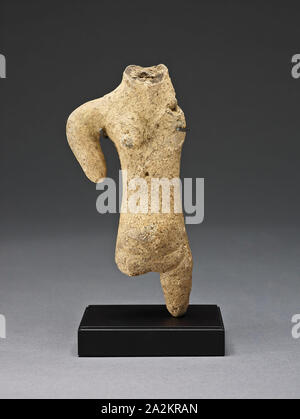 Partial Figure of a Pregnant Women, c. 1000–300 B.C., Japan, Earthenware, 14.7 × 6.9 × 3.8 cm (5 3/4 × 2 3/4 × 1 1/2 in Stock Photo