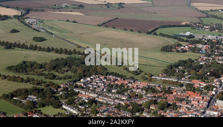 aerial view of Beverley Racecourse, East Yorkshire Stock Photo