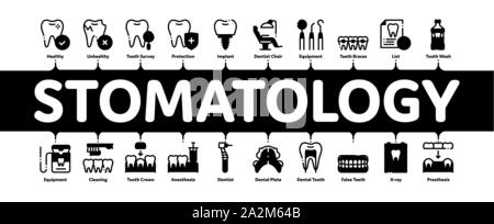 Stomatology Minimal Infographic Banner Vector Stock Vector Image & Art ...