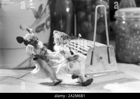 Ausschnitt aus einem Trickfilm der Gebrüder Diehl, Deutsches Reich 1930er Jahre. Film still of a cartoon by the Brothers Diehl, Germany 1930s. Stock Photo