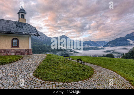 Kirchleitnkapelle, Berchtesgaden, Bavaria, Germany, Europe Stock Photo