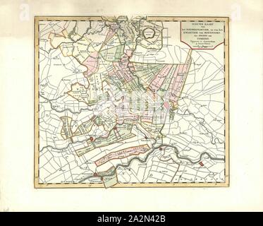 Map, Nieuwe kaart van het Nederkwartier, en van het kwartier van Montfoort, des Stichts van Utrecht, Copperplate print Stock Photo