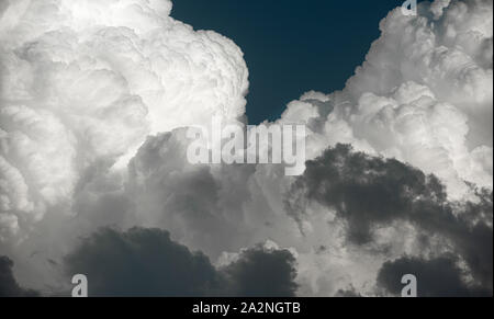 Cumulus clouds with well-defined texture and great contrast Stock Photo