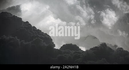 Cumulus clouds with well-defined texture and great contrast Stock Photo