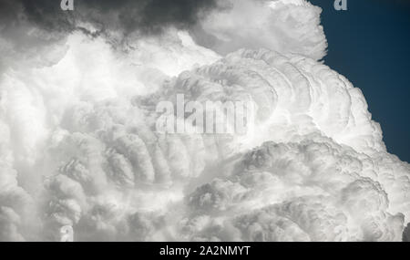 Cumulus clouds with well-defined texture and great contrast Stock Photo