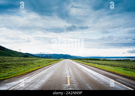 The way forward moving ahead highway vanishing point Stock Photo