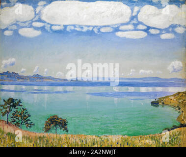 Lake Geneva from Chexbres, 1905, oil on canvas, 82.1 x 104.2 cm, Dated and signed lower right: 1905. F. Hodler, Ferdinand Hodler, Bern 1853–1918 Genf Stock Photo