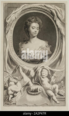 Jacob Houbraken, Dutch, 1698-1780, after Godfrey Kneller, English, 1646-1723, Sarah, Duchess of Marlborough, 1745, engraving and etching printed in black ink on laid paper, Plate: 14 × 8 1/2 inches (35.6 × 21.6 cm Stock Photo