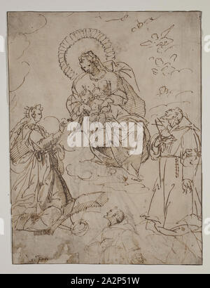 The Mystic Marriage of Saint Catherine of Alexandria by Correggio Stock ...