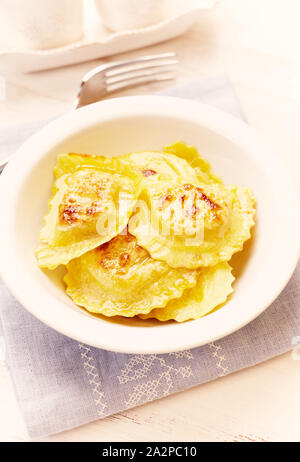 Italian Panzerotti in a Bowl Stock Photo