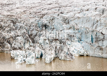 Svínafellsjokull Glacier tongue Close up, Iceland Stock Photo